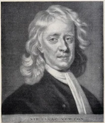 Isaac Newtonin muotokuva, joka on lähellä Berliinin observatoriossa säilytettyä alkuperäistä.