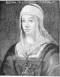 Muotokuva Isabella I katolisesta (1451 - 1504), Kastilian kuningattaresta.