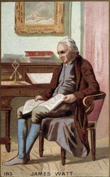 Muotokuva James Wattista (1736-1819), brittiläisestä insinööristä.