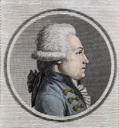 Muotokuva Jean-Xavierista (Jean Xavier) Pusyn (1750-1806) sotilasinsinöörin ja ranskalaisen poliitikon toimisto.