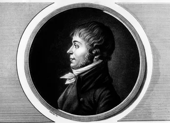 Muotokuva Jean Antoine Joseph Debrystä tai De Brystä (1760-1834), Aisnen varajäsenestä kansalliskokouksessa. Kaiverrus "" Täydellinen kokoelma Ranskan vallankumouksen historiallisia maalauksia, kolme osaa.""" 1804.
