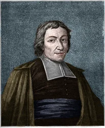 Jean Baptiste De La Sallen (Jean-Baptiste) (1651-1719) muotokuva ranskalainen uskonnollinen, kristillisten koulujen veljien seurakunnan perustaja. Kaiverrus 1800-luvulta.