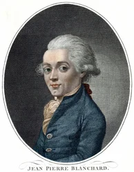 Muotokuva Jean Pierre Blanchardista (1709 - 1853), ranskalainen ilmailu