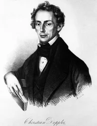 Christian Andreas Dopplerin (1803-1853) muotokuva.Itävaltalainen fyysikko. Franz Siriltä