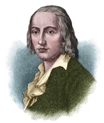 Johann Christian Friedrich Holderlinin (1770-1843), saksalaisen runoilijan ja romanttisen ajattelijan muotokuva.