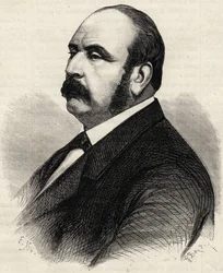 Ledru Rollinin (Ledru-Rollin) (1807-1874), ranskalaisen poliitikon muotokuva. Kaiverrus 1800-luvulta.