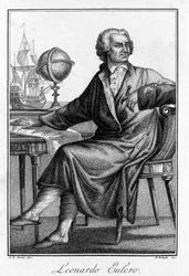 Muotokuva Leonhard Eulerista (1707 - 1783), sveitsiläisestä matemaatikosta.