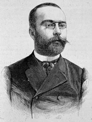 Louis Barthoun (1862 - 1934) muotokuva. Kaiverrus 1800-luvun lopusta H. Martinin teokseen "Histoire de France".