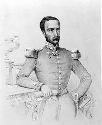 Louis Eugène Cavaignacin (1802 - 1857), ranskalaisen kenraalin ja poliitikon muotokuva. Kaiverrus v. 1848.