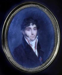 Molèn kreivin (1781 - 1855) Louis Mathieun muotokuva, medaljonki