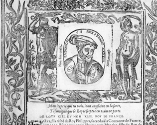 Ludvig VIII:n muotokuva, Ranskan leijonakuningas vuosina 1223–1226.