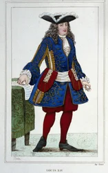 Ludvig XIV:n (1638 - 1715), Ranskan kuninkaan muotokuva.