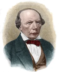 Ludwig Uhlandin (1787-1862), saksalaisen romanttisen runoilijan muotokuva.