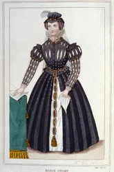 Marie Stuartin muotokuva (1542 - 1587) Kaiverrus vuodelta 1830