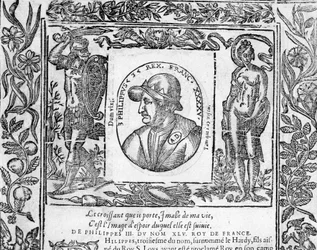 Philip III Le Hardin muotokuva, Ranskan kuningas 1270–1285.