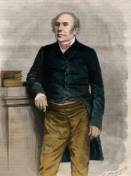 Muotokuva Pierre Antoine (Pierre-Antoine) Berryer (1790-1868) (Berryer Jr.), ranskalainen lakimies ja poliitikko. Kaiverrus kirjaan "The Universe Illustrious"