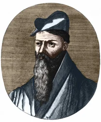 Retrato de Pierre Belon 1517-1564. Naturalista e médico francês. Coleção particular.finlandês