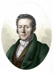 Muotokuva René Primrose Lessonista (1794-1849), luonnontieteilijästä ja biologista.
