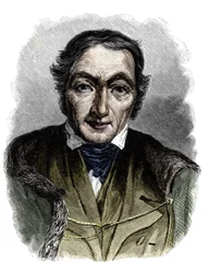 Muotokuva Robert Owenista (1771-1858), brittiläisestä filantroopista ja sosialistista.