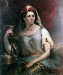 Rosa Vercellana Guerrierin muotokuva (öljy kankaalle)