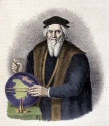 Sebastien Cabotin (1476-1557), italialaisen navigaattorin muotokuva. (Sebastiano Caboto).