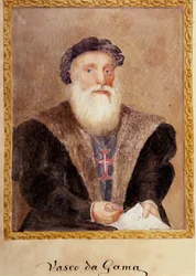Vasco de Gaman muotokuva - Richard Henri Majorin "" Portugalin prinssi Henrin elämä, sukunimellä Navigaattori"