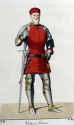 Vittore Pisanin muotokuva. Venetsialainen amiraali (1324-1380).