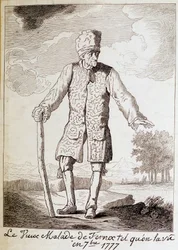 Voltairen (1694 - 1778), ranskalaisen kirjailijan ja filosofin, vanhusten muotokuva.