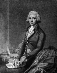 Muotokuva William Pittistä, joka tunnetaan nimellä Toinen Pitt (1759 - 1806), brittiläinen poliitikko.