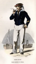 Toisen mestarin muotokuva. Van Tenacin teoksessa "General History of the Navy".