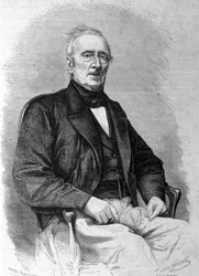Muotokuva ranskalaisesta runoilijasta Alphonse de Lamartinen (1790 - 1869).