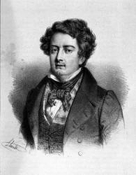 Muotokuva ranskalaisesta tenorista Adolphe Nourritista (1802 - 1839).