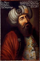 Merzifonin ottomaanisotilas Pasha Kara Mustafa muotokuva