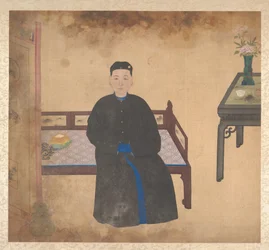 Perheenjäsenten muotokuvia, 1800-luvun puoliväli (yhdeksäntoista lehden albumi; tussi ja väri silkille)