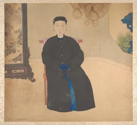 Perheenjäsenten muotokuvia, 1800-luvun puoliväli (yhdeksäntoista lehden albumi; tussi ja väri silkille)