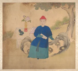 Muotokuvia perheenjäsenistä, 1800-luvun puoliväli (yhdeksäntoista lehden albumi; tussi ja väri silkille)