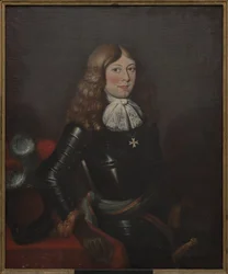 Prinssi Alexandre de Courlande - Anonyymi Kurinmaan prinssi Aleksanterin (1658-1686) muotokuva. Öljy kankaalle, 17. vuosisadan toinen puolisko. Mitat : 90x74 cm. Tukholman kansallismuseo