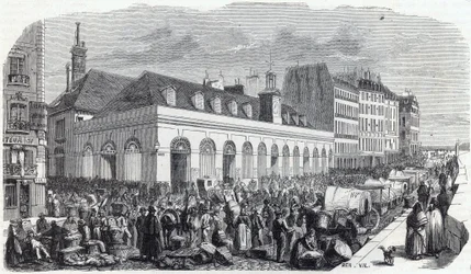Quai des Augustins: Walk of the Valley - Kaiverrus "" Tableau-de-Paris" - kirjoittaja Edmond Texier