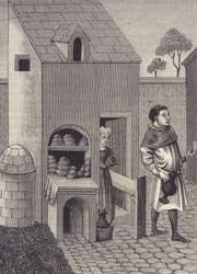 Leipurin esitys 1400-luvulla.