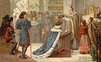 Kaarle VII:n (1403-1461) kruunajaiset Reimsin katedraalissa (17. heinäkuuta)