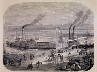 San Francisco Docks and Paddle Wheeled Boats (Kalifornia) - "Tour du Mondessa"