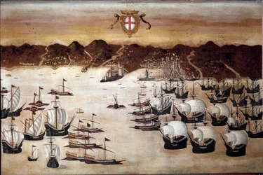 Laivat Genesin satamassa (1500-luvun maalaus)