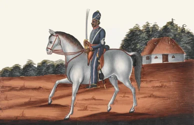 Sowar, Madrasin ratsuväki, noin 1835
