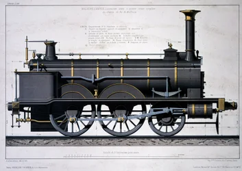 Mulhouse Railwayn höyryveturi - piirustus pesussa