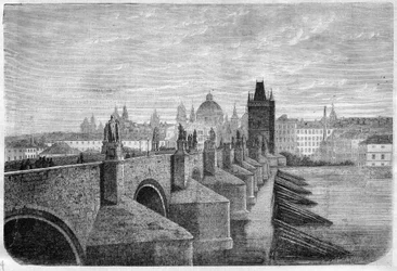 Kaarlensilta Prahassa - Kaiverrus "" The Illustrous Journal""
