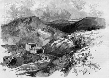 Kiinan portti Tonkinin rajalla. Kaiverrus teokseen "Kuvallinen maailma" 1885.