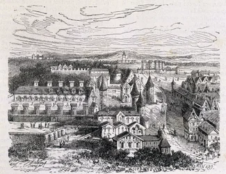 Palais des Tournelles, Hotel Saint Paulia vastapäätä - kaiverrus, 1800-luvun lopulla