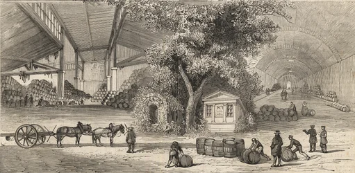 Viinivarasto Pariisissa vuonna 1861 - luolat -