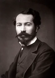 Taiteilija Edmond-Louis Dupain kuvasi Pariisin salongin yhteydessä vuonna 1883