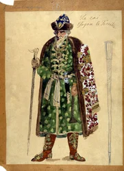 Kuninkaan hahmo Aleksanteri Borodinen (1833 - 1887) oopperassa "Prinssi Igor".